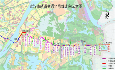 武汉地铁11号线东段二期关山大道站丁字桥站有进展