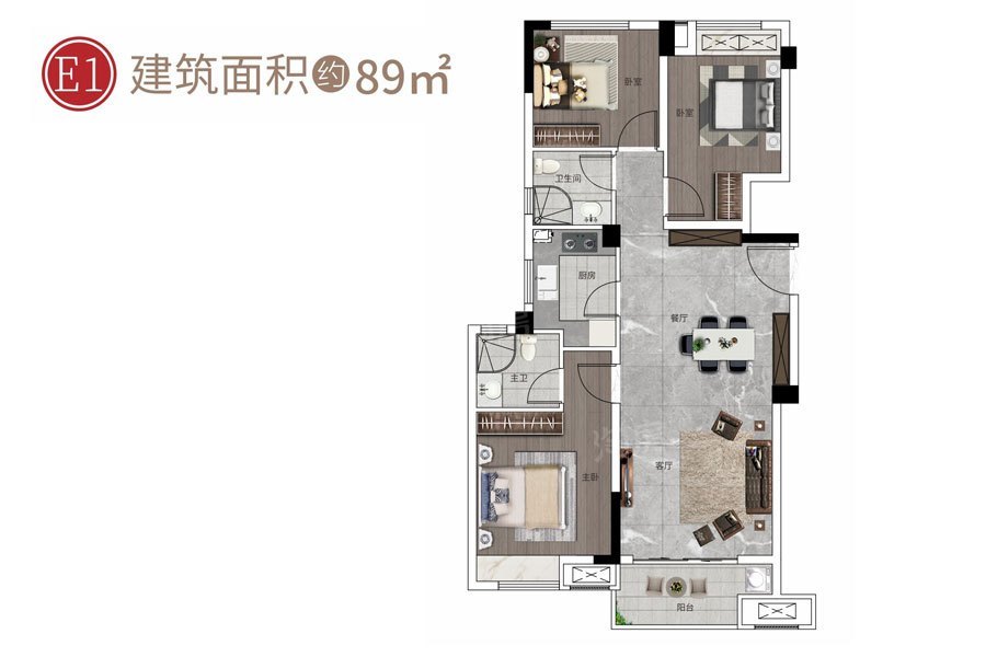 金辉优步星樾3室2厅2卫