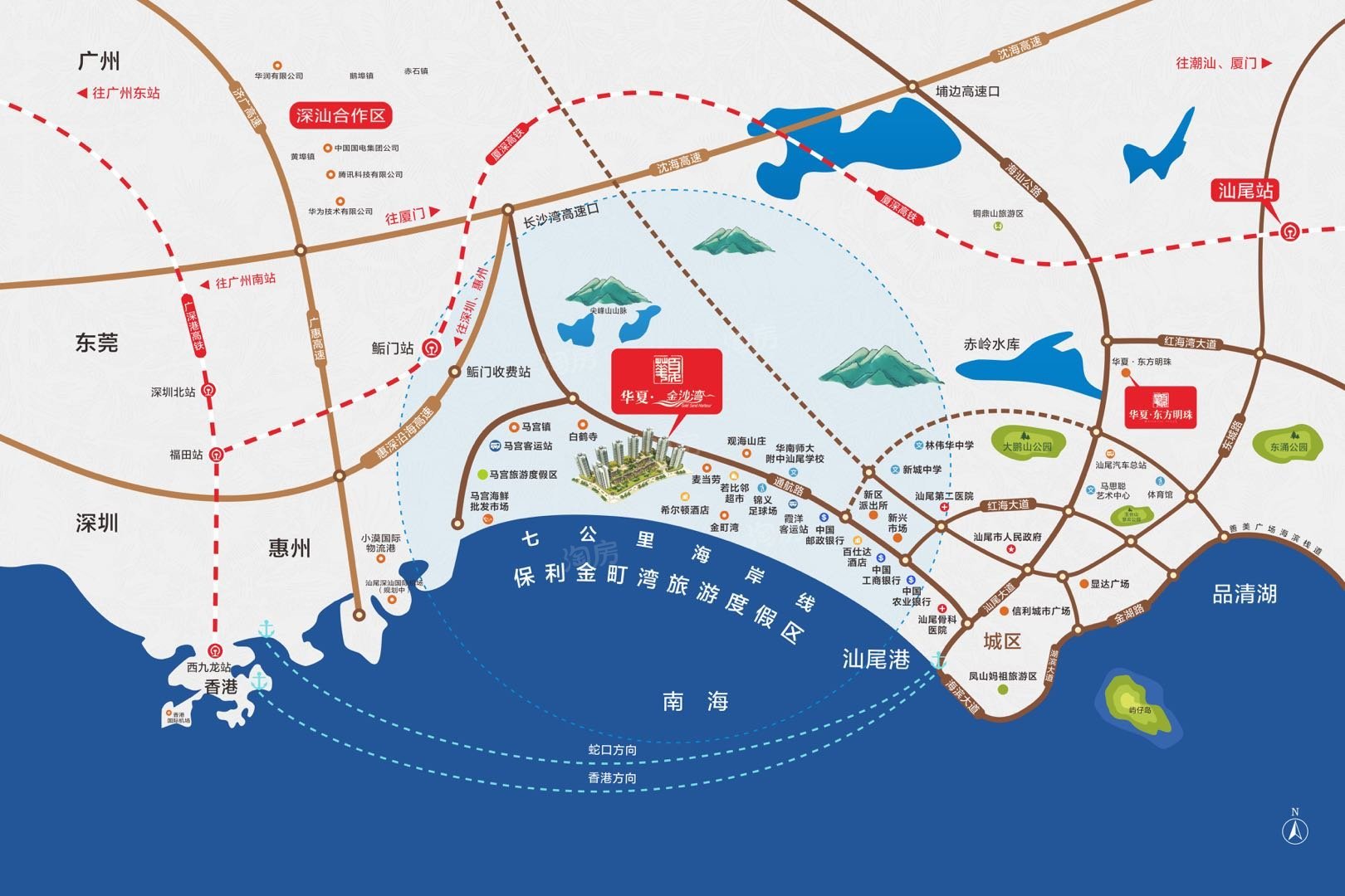 华夏金沙湾楼盘位置在哪里？周边配套好吗？