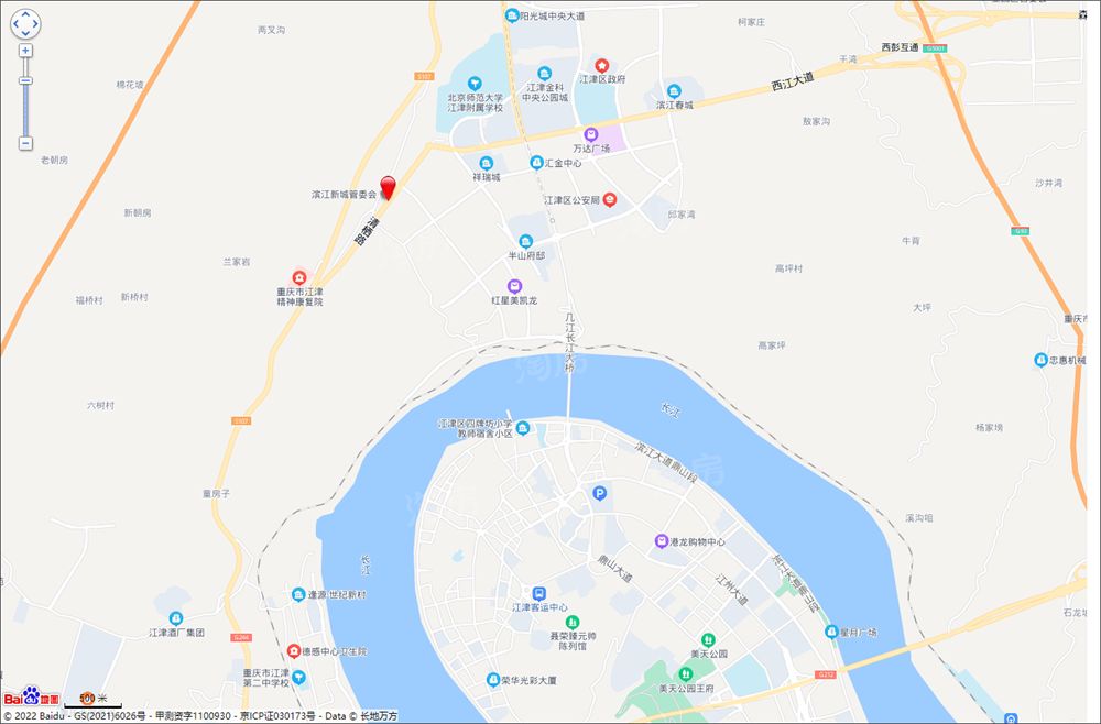 江津鲁能领秀城二街区位置图