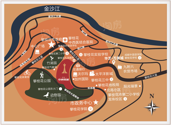 华芝中央铭城位置图