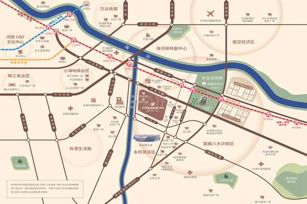 天津新鸥鹏教育城位置图