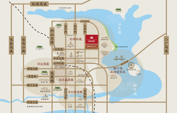 常德碧桂园翘楚棠位置图