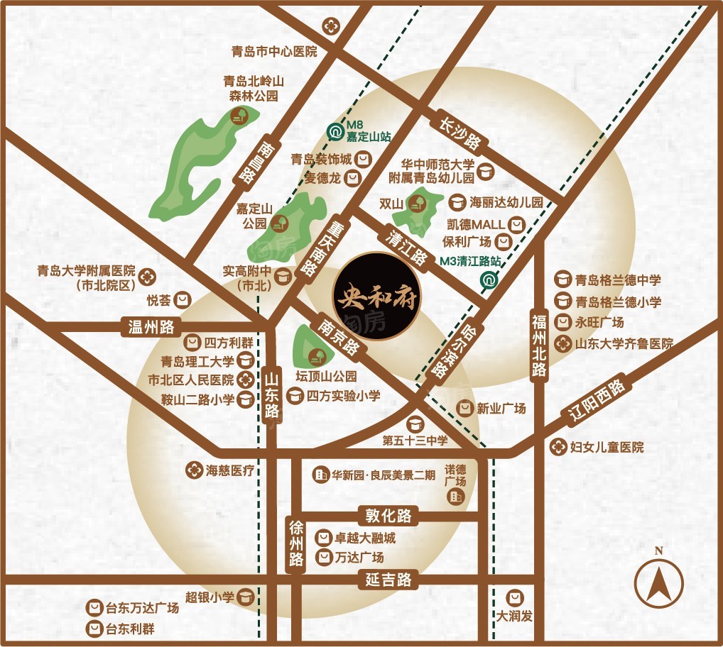 华新园·央和府位置图