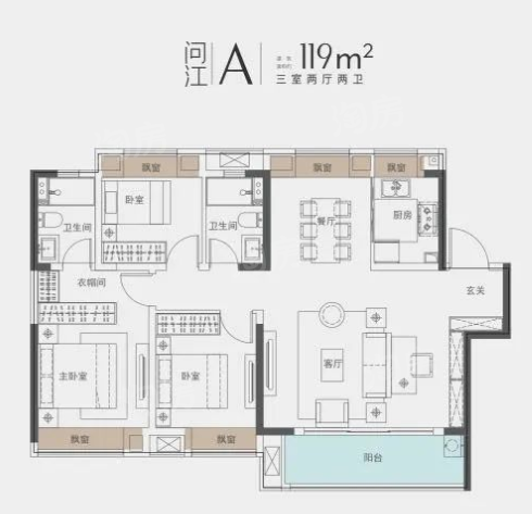 南德缦和滨江3室2厅2卫