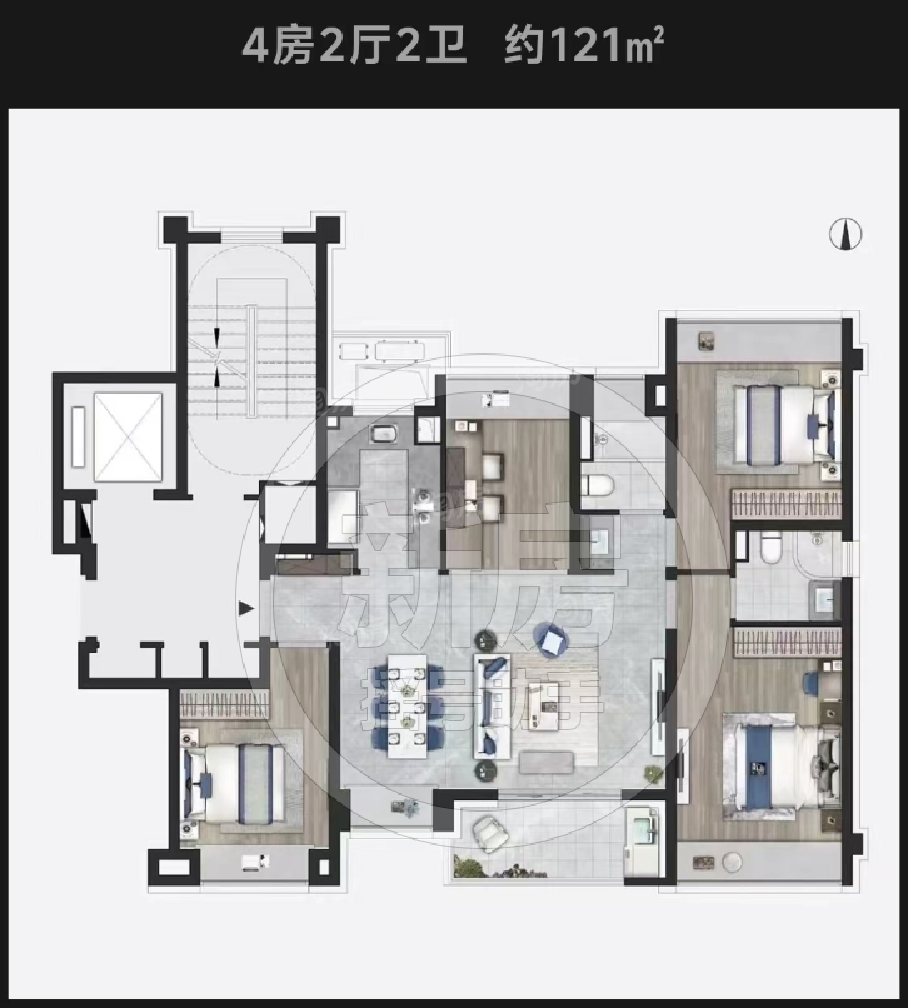 保利建发璟玥府4室2厅2卫