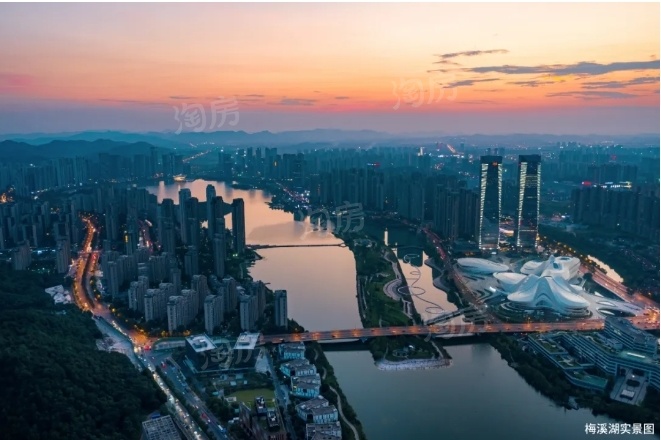 梅溪湖实景图