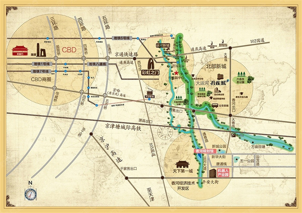 大运河孔雀城时代锦悦位置图
