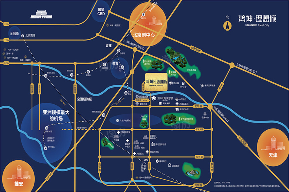 鸿坤·理想城位置图