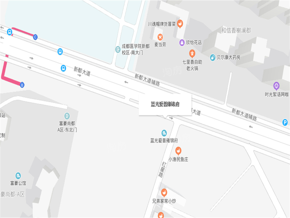 蓝光爱普雍锦府位置图