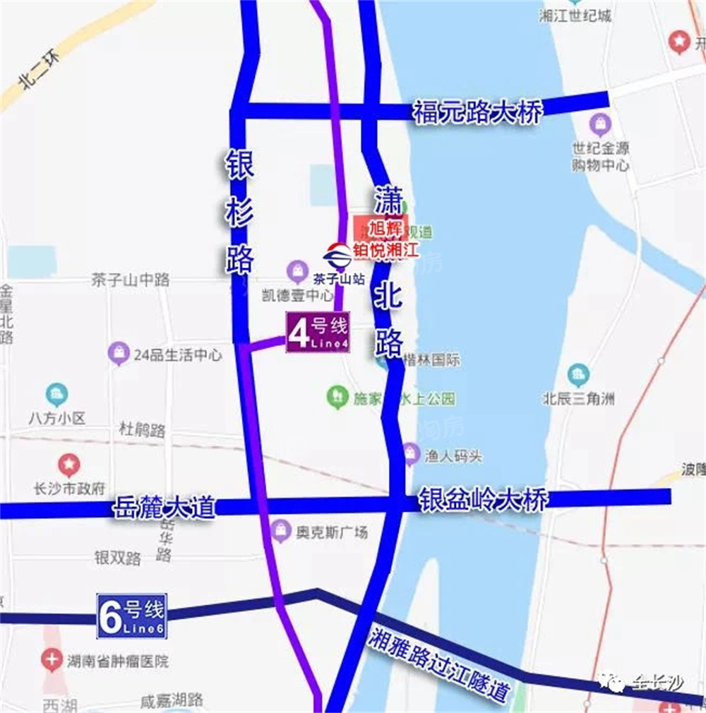 旭辉·铂悦湘江位置图