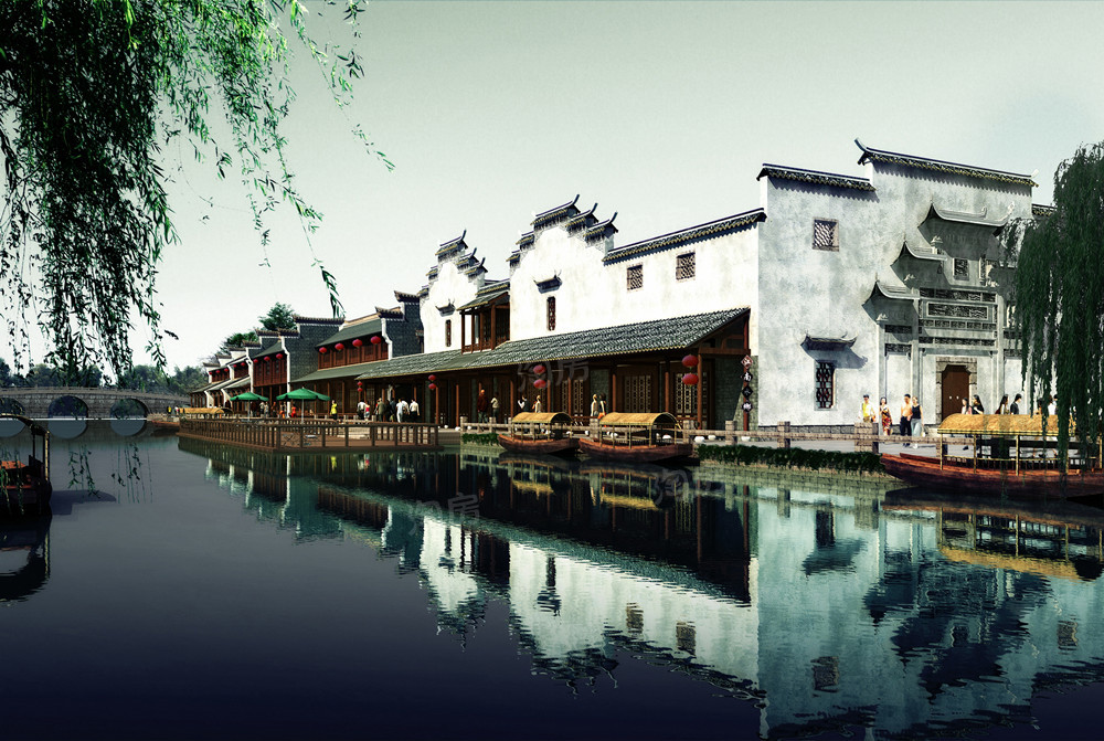 鸠兹古镇效果图