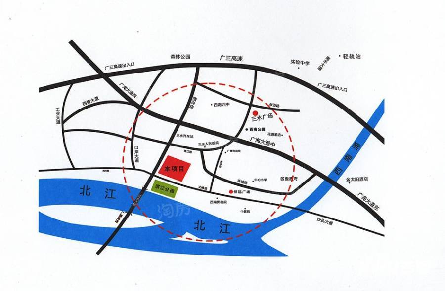博雅滨江位置图