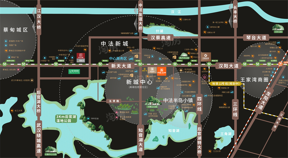 武汉城建金地和悦位置图