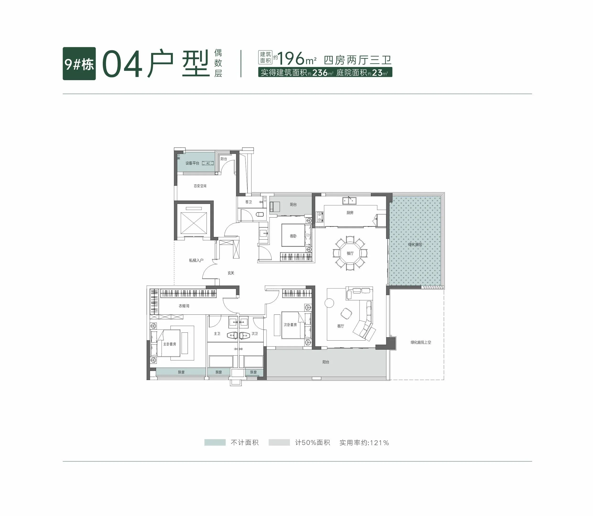 福天星河院子4室2厅3卫