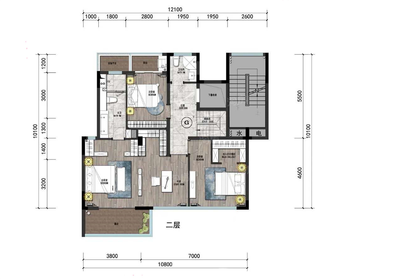 二期173平叠墅户型