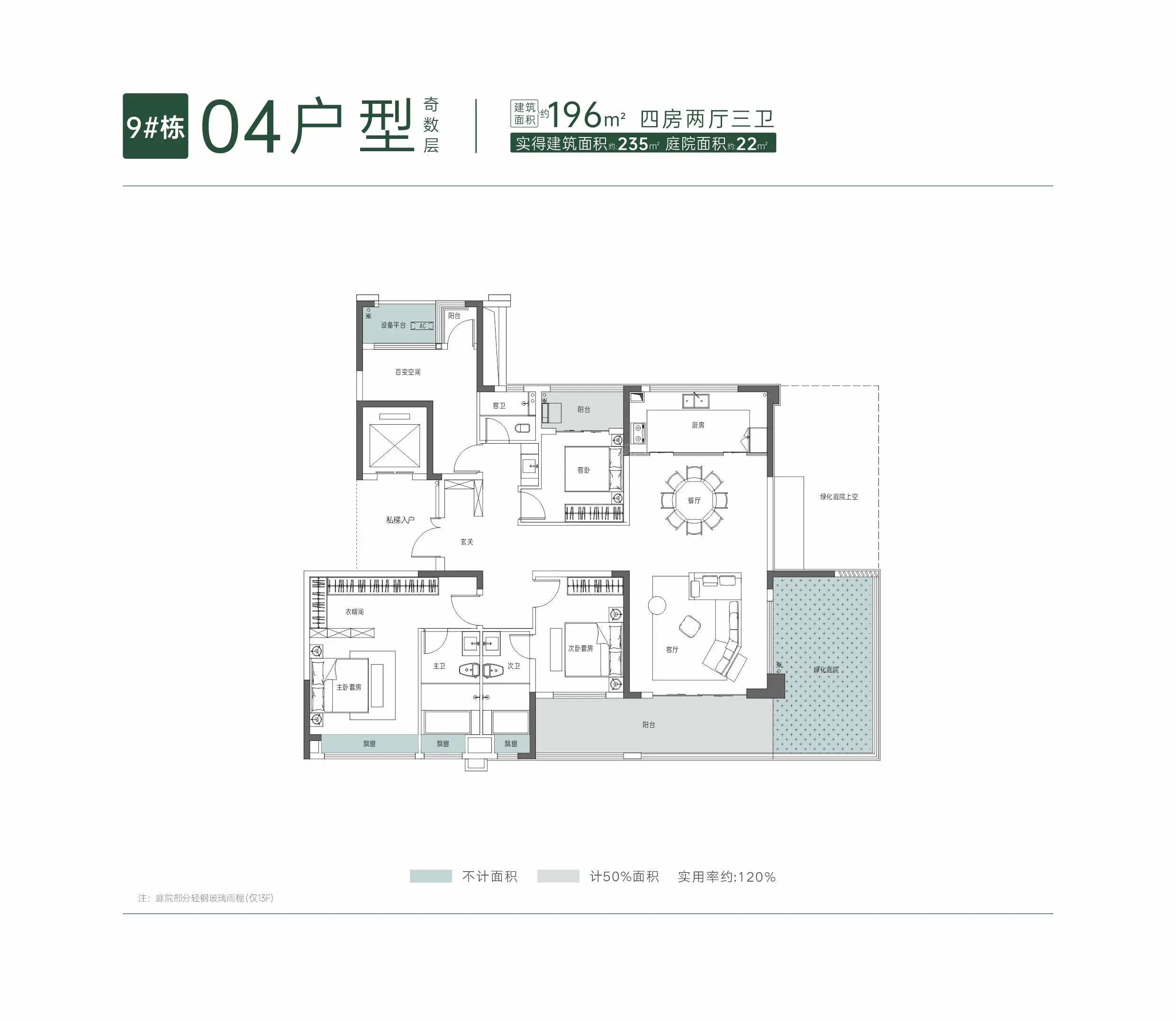 福天星河院子4室2厅3卫