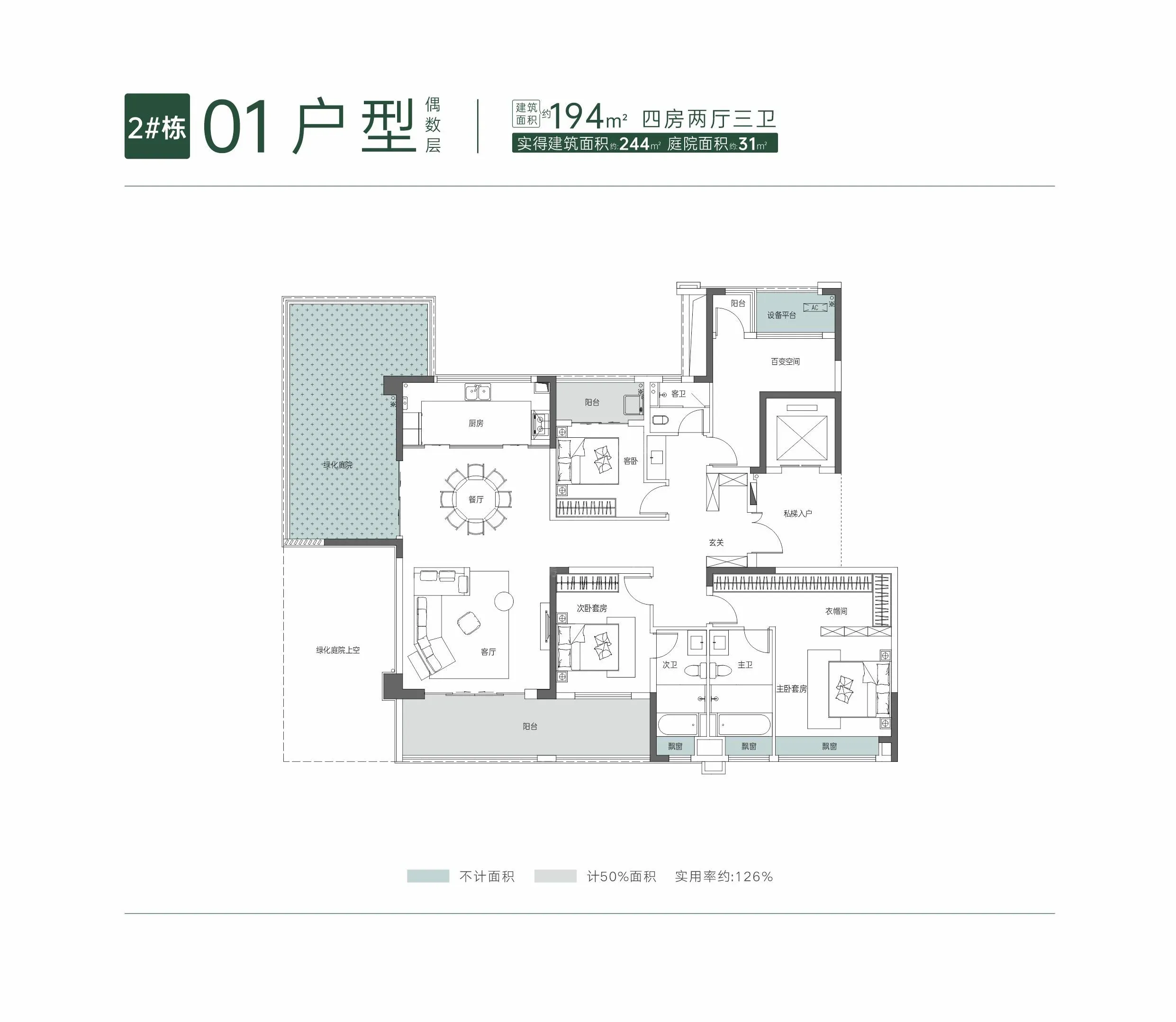 福天星河院子4室2厅3卫