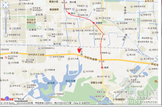金地滨江万科悦虹湾位置图