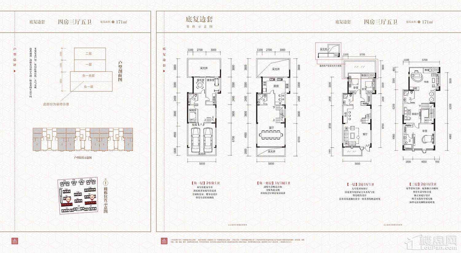 中国铁建安吉山语城5A#、6#楼底复边套户型图