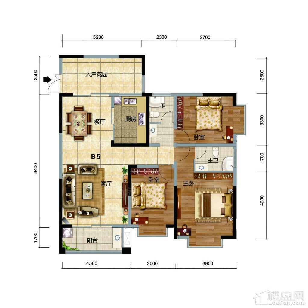 聚泰华府3室2厅2卫