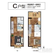 烟台毅德城2室2厅1卫
