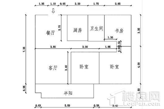 璟悦102㎡ 3室2厅1卫1厨