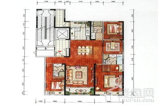 天鹅湖ΜΟΜΛ172平户型 4室2厅3卫1厨
