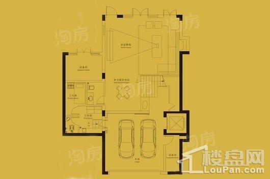 牧马山牧山湖蔚蓝卡地亚A2户型独栋别墅4 4室2厅6卫1厨