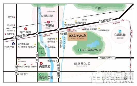 创联绿城·玖悦府位置图