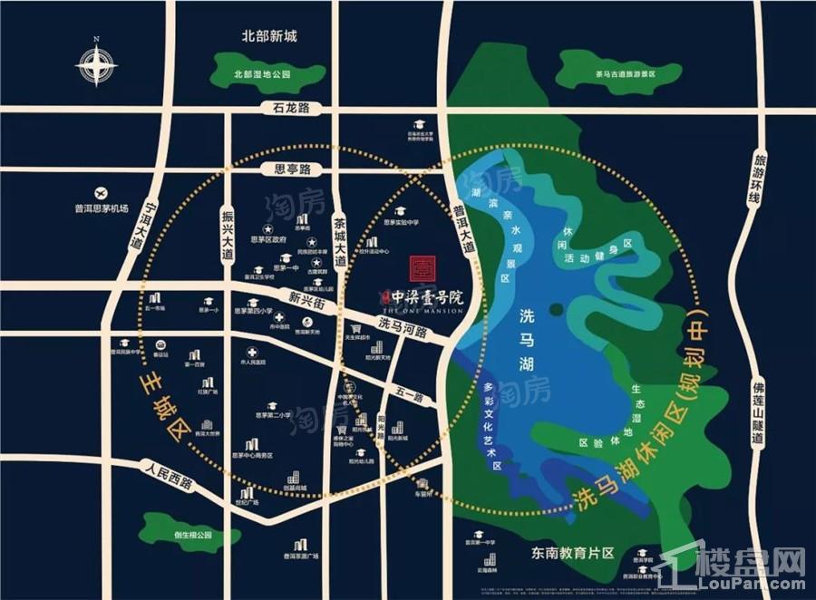 普洱中梁壹号院位置图