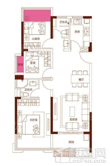 都会19073室2厅2卫