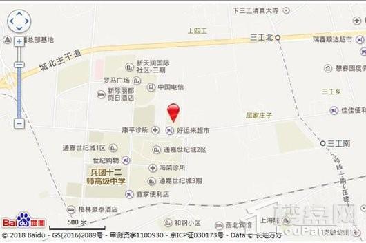 新天润国际社区六期橙郡位置图