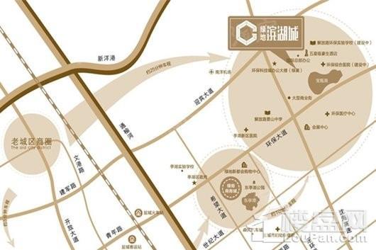 绿地滨湖城位置图