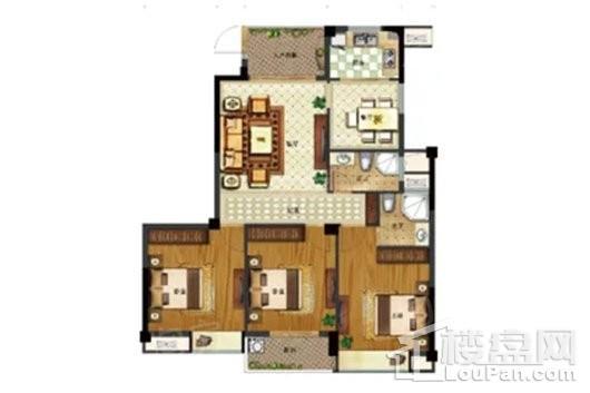 六都华侨城3#楼C2户型 3室2厅2卫