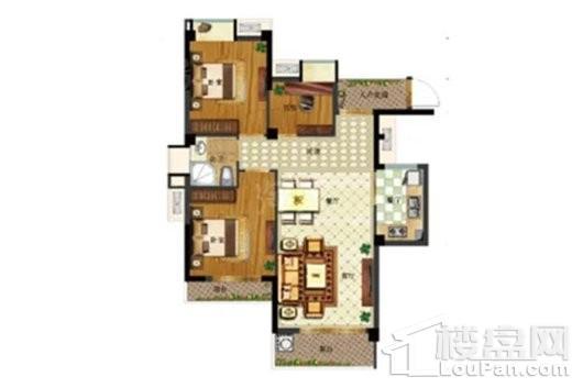 六都华侨城2#楼A3户型 3室2厅1卫