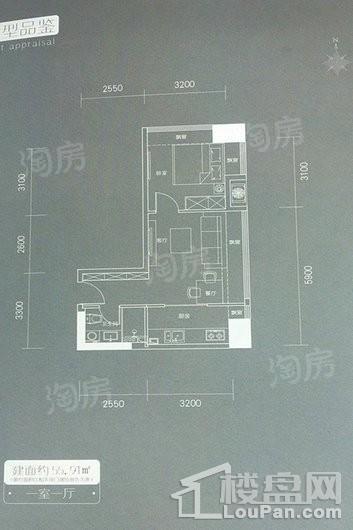 东瑞·创意街55.91㎡户型 1室1厅1卫1厨