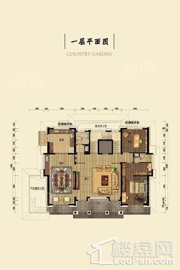碧桂园桃园里一层平面图 10室3厅7卫2厨