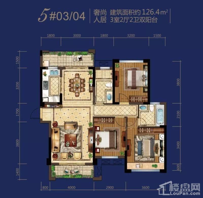 中央美郡3室2厅2卫
