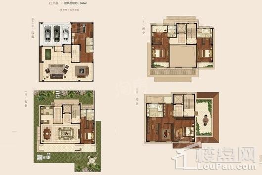 高科紫微堂560平E2户型 6室4厅6卫1厨