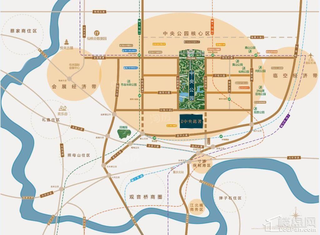 金辉·中央銘著位置图