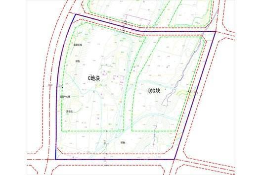 峰山水库周边地块起步区项目位置图