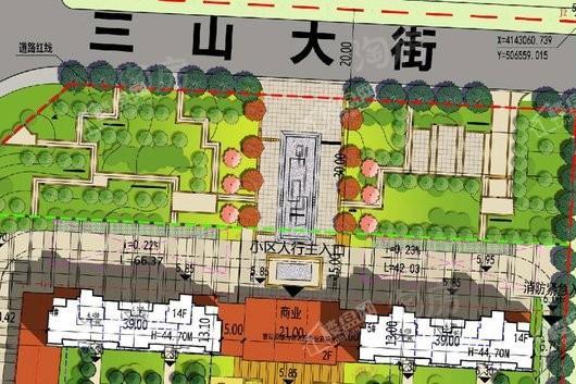 蓝光雍锦锦湖商铺效果图
