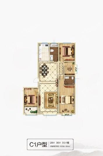 紫御宫馆4室2厅2卫