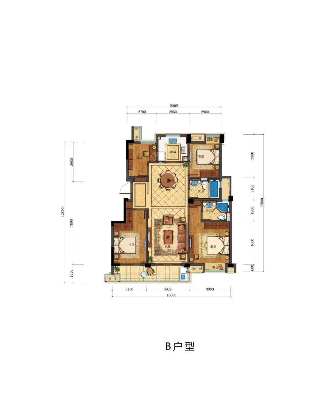 滨江铂金海岸4室2厅2卫