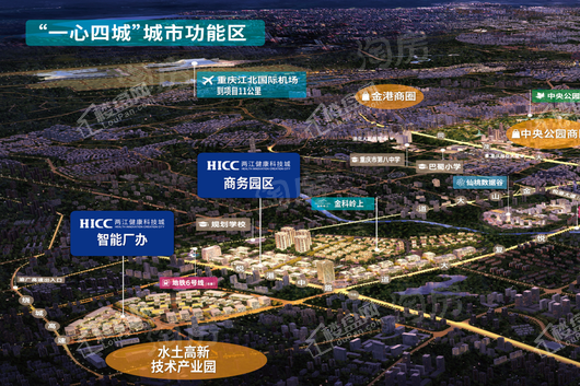 金科亿达·HICC两江健康科技城位置图