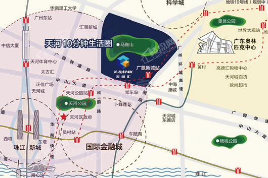 天健汇（商用）位置图