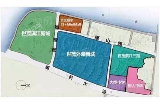 世茂璀璨滨江位置图