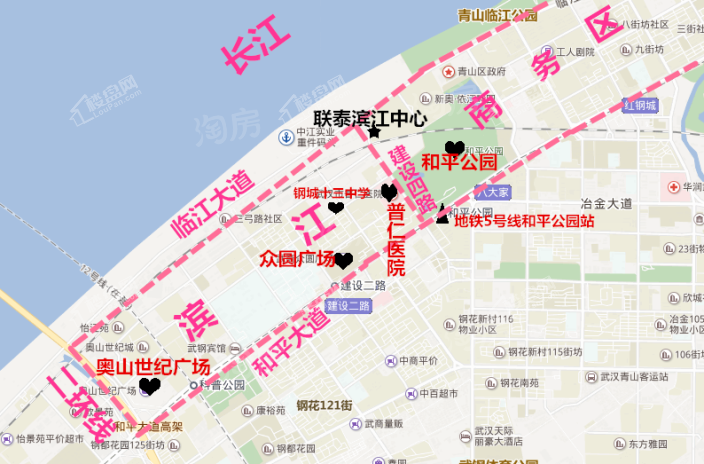 联泰滨江中心江寓位置图