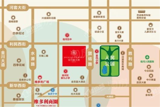 临河金川新天地位置图